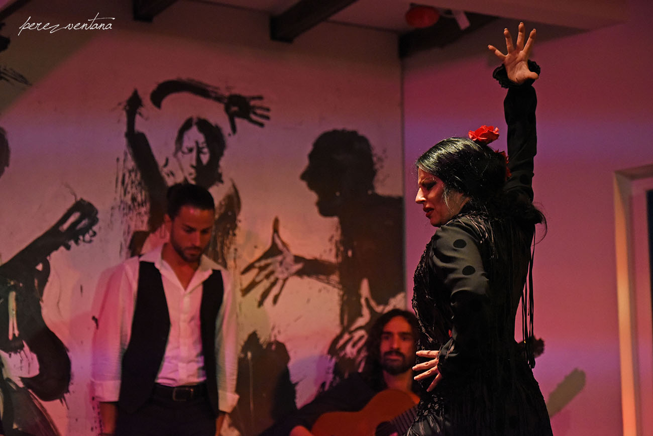 La bailaora Mercedes de Córdoba. Espectáculo 'Guitarra, cante y baile flamencos' en el Tablao Los Gallos, Sevilla. Foto: Quico Pérez-Ventana