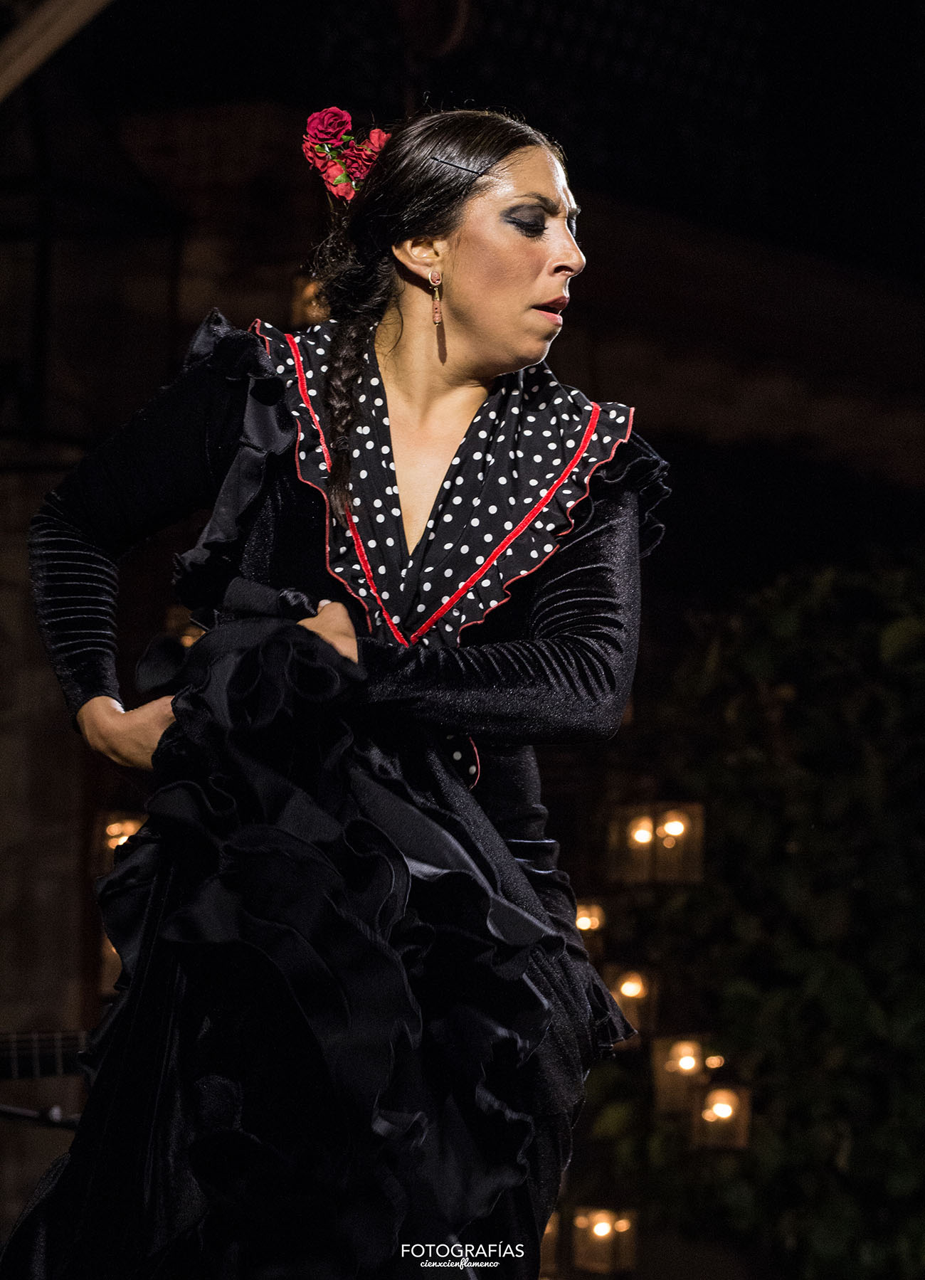 La bailaora Fuensanta La Moneta. LI Reunión de Cante Jondo de la Puebla de Cazalla. 13 julio 2019. Foto: CienXCien Flamenco