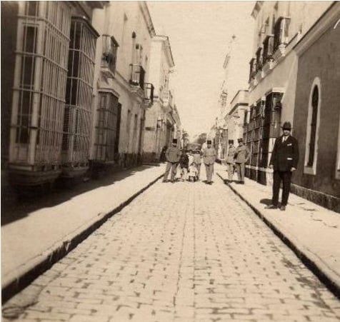 Imagen antigua de la calle Misericordia de Puerto Real, Cádiz. En el nº 50 de esta calle vivían sus padres en 1798, un año antes de nacer él.