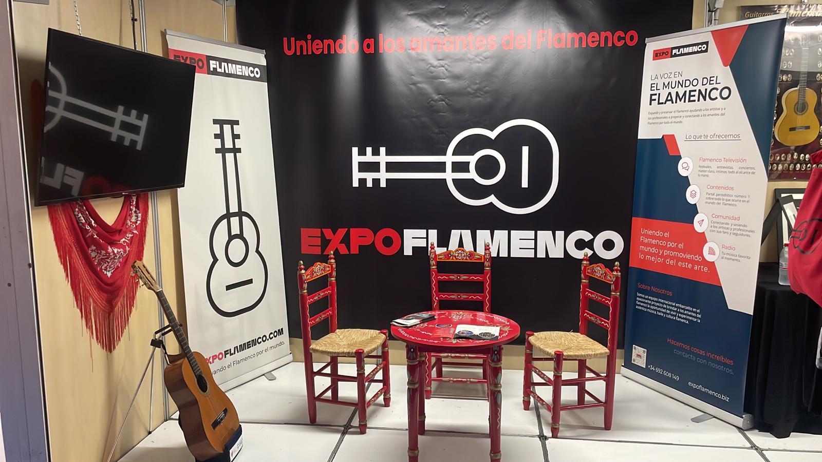 Stand de Expoflamenco en el LXII Festival Internacional del Cante de las Minas. Foto: Roksaneh